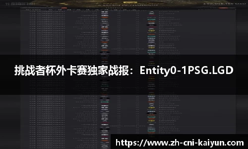 挑战者杯外卡赛独家战报：Entity0-1PSG.LGD